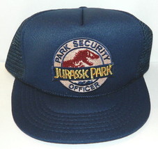 Jurassic Park Movie Park Security Officer Logo Patch on a Blue Baseball Cap Hat - £11.59 GBP