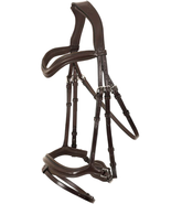 Premium Quality English Polo Leather Dressage Bridle With Reins In Brown  - £80.12 GBP