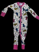 Fisher Price PJs 3-6M Baby Girl Pajamas One Piece USA Made Zebras Vintage - £21.93 GBP