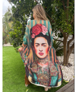 Frida Kahlo Kimono, bohemian kimono - £71.40 GBP