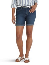 Lee Riders Women&#39;s Mid Rise Cuff Shorts Size 22M Cannon With Belt New    - £17.49 GBP
