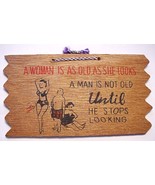 Souvenir Wooden Post Card Humor Printed in Japan - £15.80 GBP