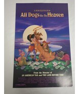 All Dogs Go To Heaven Original movie Movie Poster 13 x 20&quot; 1989 - £14.89 GBP