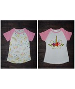NEW Boutique Unicorn Girls Short Sleeve Shirt Lot Size 5-6 - €11,28 EUR