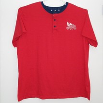 Disney Parks Mickey Mouse American Original Red Embroidered Button Red Shirt XXL - £29.19 GBP
