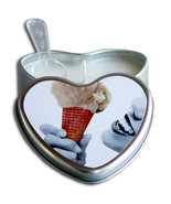 Earthly Body 4-in-1 Edible Heart Candle-Vanilla 4oz - $19.00