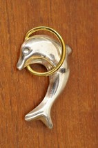 Vintage Taxco Mexico Estate Fine Jewelry 925 Sterling Silver DOLPHIN Brooch Pin - £30.25 GBP