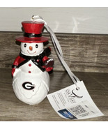 UGA University of Georgia Bulldogs Snowman Holding a Football Christmas ... - $15.99