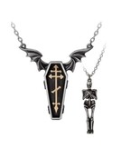 Alchemy Gothic P970 Undying Homage 2pc Necklace Pendant Skeleton Coffin ... - $1,584.43 MXN