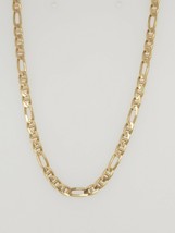 14k Yellow Gold Gucci and Figaro Chain Necklace  20&quot; - £589.83 GBP
