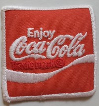 Vintage Enjoy Coca Cola TradevMark Embroidered Patch 2-1/2&quot; x 2-1/2&quot; - £6.28 GBP