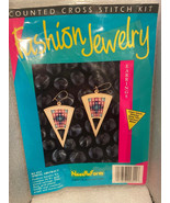 Needleform Fashion Jewelry 24k Gold Plated Cross Stitch Earrings Kit *NE... - $257.64 MXN