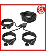 Heavy Duty 40FT Splitter Extension Cord with 3 Outlets - Ideal for Decor... - $800.95 MXN