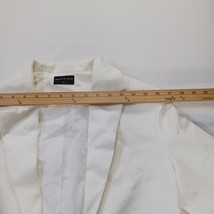 White Fox Women's White Open Front Cropped Blazer Jacket Size Medium image 6