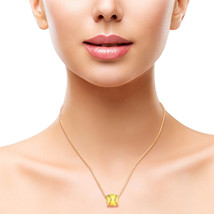 Gold Softball Cushion Cut Necklace - $26.31