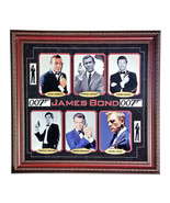 James Bond 8x10 Collage Framed 007 Connery Moore Un Autograph Craig Brosnan - £443.63 GBP