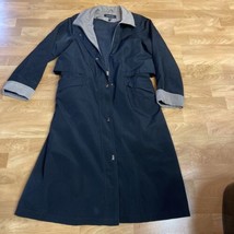 Jones New York Woman’s Rain Coat Long Lined Trench Coat Size Medium - £25.10 GBP