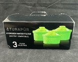 Turapur Hydrogen Water Filter 3 Pack Pitcher Replacement Filters New Sealed - £19.64 GBP