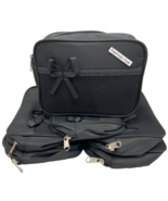 6 Black Cosmetic Makeup Bags with Front Open Mesh Pocket (Purse Organizer ) - $23.01 CAD
