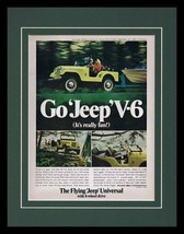 1966 Jeep Universal V6 Framed 11x14 ORIGINAL Vintage Advertisement - $44.54