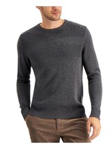 Club Room Men&#39;s Textured Cotton Sweater Charcoal Heather-XL - £14.85 GBP