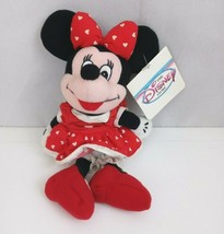 The Disney Store Exclusive Valentines Minnie 9&quot; Mini Bean Bag Plush With... - $9.89