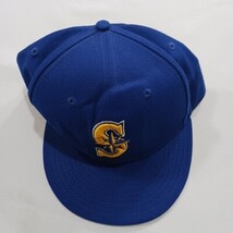 New Era MLB Seattle Mariners Youth Back Fitted Blue Baseball Cap Hat RN#11493 image 13