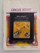 Circus Atari (Atari 2600, 1980) Video Gamr Program Untested With Manual - $8.14