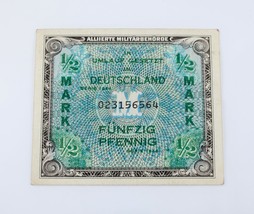 1944 Germania Allied Occupation 1/2 Segno Currency (XF - £41.18 GBP
