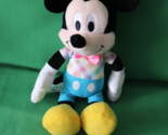Disney Mickey Mouse Plaid Stuffed Animal Just Play Plush Toy - $14.84