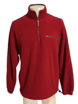 Izod Red and Gray 1/4 Zip Fleece Pullover Men's M - $23.74