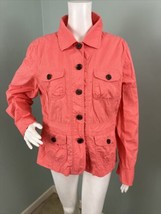 Women&#39;s L.L. Bean Coral Cargo Button-Up Utility Jacket - £25.59 GBP