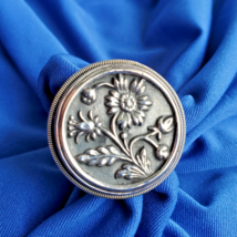 Mars and Valentine Vintage Designer Floral Sterling Silver 925 RING Size 7 - $272.65