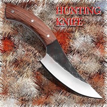 Handmade Forged Boning Knife Chef Knife Butcher BBQ Tool Leather Scabbard Cook - £23.69 GBP