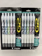 (2) Pilot G2 Gel Pen Fashion White Barrel Fine Point Assort Ink 5ct COMB... - £6.60 GBP