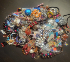 Junk Drawer Jewelry Lot~ Repair / Scrap / Crafts 3 Pounds JD1 - £30.68 GBP