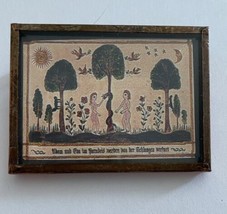 Adam And Eve In The Garden Framed Art Brooch Pin - £39.54 GBP