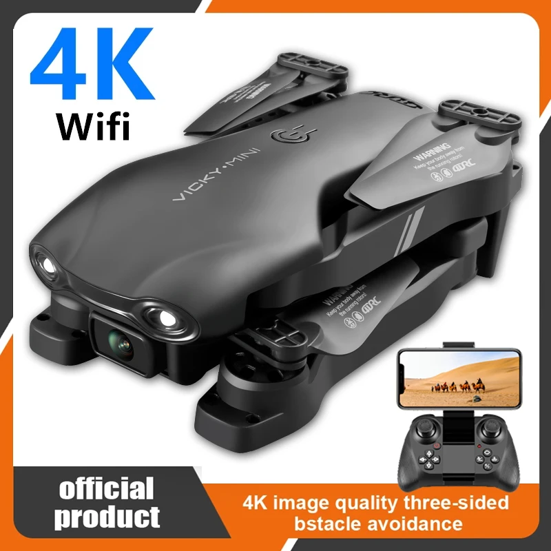 New MINI drone 4K HD dual camera WiFi FPV Air Pressure Altitude Hold Foldab - £26.96 GBP+