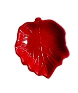 Harvest Fall Leaf Dish, Red Perfect For Nuts/Candy Decorating. 6 Inches - $12.52
