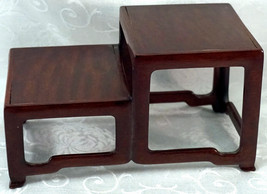 Chinese Lovely Grain Wood 2 Tier Display Stand for Vase or Bowl or Snuff... - $74.99
