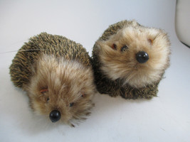 Kurt Adler Brown Plush Hedgehog Holiday Christmas Ornament Set of 2 - £9.32 GBP