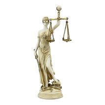 Themis Greek Roman Blind Lady of Justice Law Goddess Statue Sculpture - $51.33