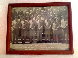 US Naval School 1964 Instructors Class C1 B&amp;W Photographic Group Portrai... - £9.59 GBP