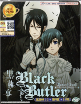 Black Butler Kuroshitsuji Season 1-3 + Movie + 9 OVA Anime DVD ~English Dubbed - £24.83 GBP