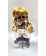 Halloween Animated Haunted Spooky Doll Riding Bicycle Tricycle NWT 12&quot; V... - $616.57 MXN
