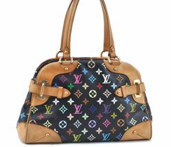 Auth Louis Vuitton Monogram Multicolor Claudia Hand Bag Black LV - £2,057.59 GBP