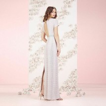Lc Lauren Conrad Long Dress Size: 8 (Medium) New Ship Free Violet Lace Wedding - £103.09 GBP