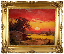 Golden Dream Sunset – Enchanting Digital Landscape Art - $5.55