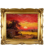 Golden Dream Sunset – Enchanting Digital Landscape Art - $5.55