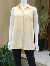 Sleeveless Button Down Shirt by Athleta (Urbanite Tank), ST, yellow, NWT - £43.59 GBP
